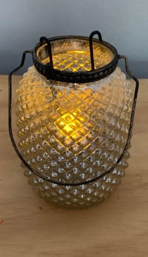 Mercury Glass Tealight Lantern